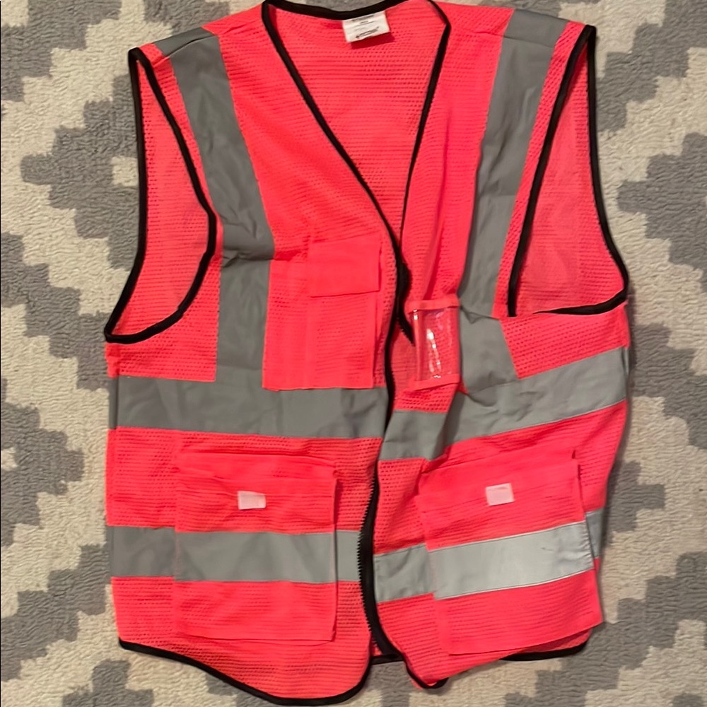 High-Visibility Pink Safety Vest